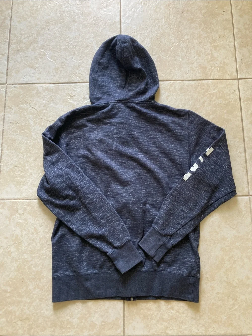 Disney Navy Heather Zip Hoodie with Logo